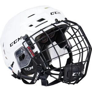 CCM Tacks 310 Combo Hockey Helmet (White)  - White - Size: Medium