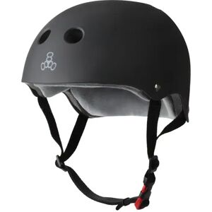 Triple Eight Certified Sweatsaver Skate Helmet (Black Rubber)  - Black - Size: Large