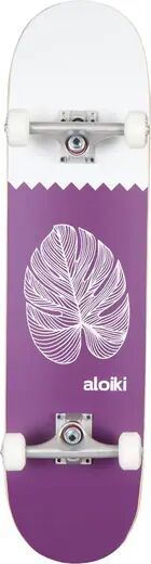 Aloiki Leaf Complete Skateboard (Purple)  - Purple;White - Size: 8"