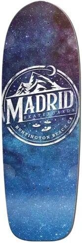 Madrid New Skateboard Cruiser Deck (Galaxy)  - Blue;Purple - Size: 9.5"