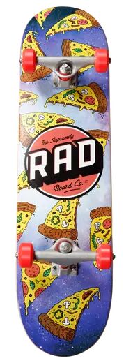 RAD Skateboards RAD Logo Progressive Complete Skateboard (Galaxy Pizza)  - Blue;Red;Yellow - Size: 8"