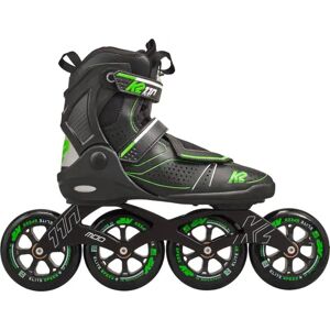 K2 MOD 110 Speed Lace Inline Skates (Black)  - Black;Green - Size: 6.5 EU