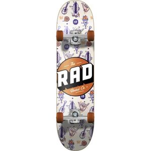 RAD Skateboards RAD Logo Progressive Complete Skateboard (Wallpaper)  - White;Orange;Blue - Size: 7.75