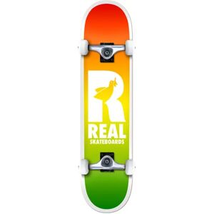 Real Be Free Fades Complete Skateboard (Orange)  - Orange;Yellow;Green - Size: 7.75