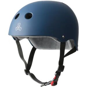 Triple Eight Certified Sweatsaver Skate Helmet (Navy Rubber)  - Blue - Size: Large