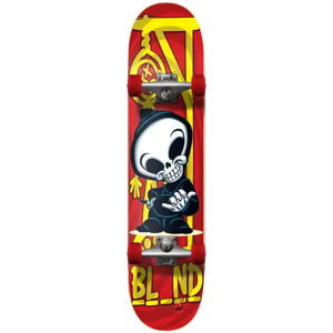Blind Classic Soft Top Kids Skateboard (Hangman) - Red;Yellow;Black - Size: 7" Blind Classic Soft Top Kids Skateboard (Hangman) - Red;Yellow;Black - Size: 7"