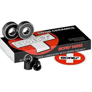 Bones Swiss Ceramic Precision Skateboard Bearings - Black Bones Swiss Ceramic Precision Skateboard Bearings - Black