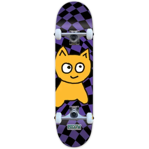 Meow Skateboards Meow Big Cat Checker Twist Complete Skateboard (Purple) - Purple - Size: 8.25" Meow Skateboards Meow Big Cat Checker Twist Complete Skateboard (Purple) - Purple - Size: 8.25"