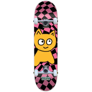 Meow Skateboards Meow Big Cat Checker Twist Complete Skateboard (Pink) - Pink - Size: 6.5" Meow Skateboards Meow Big Cat Checker Twist Complete Skateboard (Pink) - Pink - Size: 6.5"