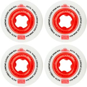 Ricta Chrome Clouds 86A Skateboard Wheels 4-Pack (56mm - Red) - Red Ricta Chrome Clouds 86A Skateboard Wheels 4-Pack (56mm - Red) - Red