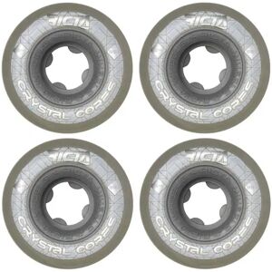 Ricta Crystal Cores 95A Skateboard Wheels 4-Pack (54mm - Grey) - Grey;White Ricta Crystal Cores 95A Skateboard Wheels 4-Pack (54mm - Grey) - Grey;White
