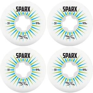 Ricta Sparx 99A Skateboard Wheels 4-Pack (51mm - White/Blue/Green) - White;Blue;Green Ricta Sparx 99A Skateboard Wheels 4-Pack (51mm - White/Blue/Green) - White;Blue;Green