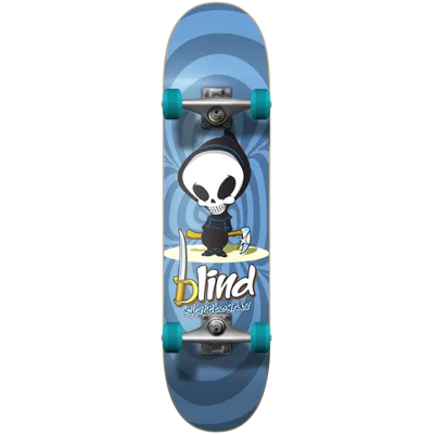 Blind Classic Soft Top Kids Skateboard (Saber) - Blue;Black;White - Size: 7.25" Blind Classic Soft Top Kids Skateboard (Saber) - Blue;Black;White - Size: 7.25"