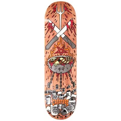 Creature Martinez Stab-BQ Skateboard Deck (Brown) - Brown;Grey;Red - Size: 8.6" Creature Martinez Stab-BQ Skateboard Deck (Brown) - Brown;Grey;Red - Size: 8.6"