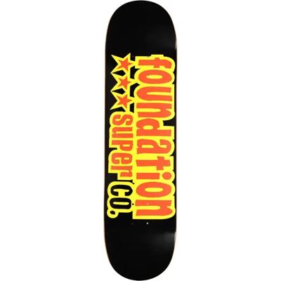 Foundation Team Skateboard Deck (3 Star Black) - Black;Yellow;Red - Size: 8.125" Foundation Team Skateboard Deck (3 Star Black) - Black;Yellow;Red - Size: 8.125"