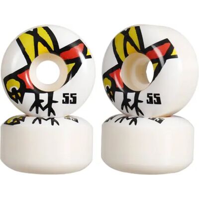 Girl Pictograph 99A Skateboard Wheels 4-Pack (55mm - White/Green/Orange) - White;Green;Orange Girl Pictograph 99A Skateboard Wheels 4-Pack (55mm - White/Green/Orange) - White;Green;Orange
