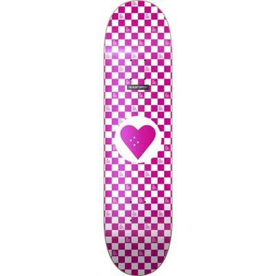Heart Supply Round Logo Skateboard Deck (Checks) - Pink;White - Size: 7.75" Heart Supply Round Logo Skateboard Deck (Checks) - Pink;White - Size: 7.75"