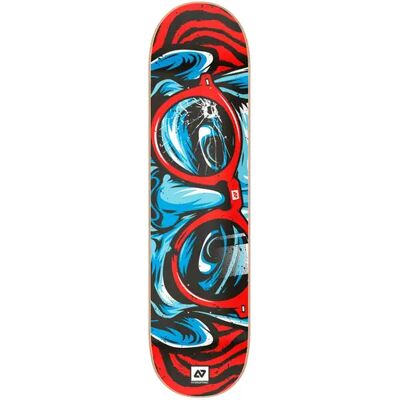 Hydroponic Glasses Skateboard Deck (Round Red) - Red;Blue - Size: 8.125" Hydroponic Glasses Skateboard Deck (Round Red) - Red;Blue - Size: 8.125"