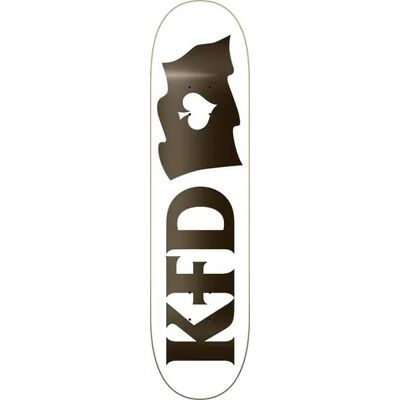 KFD Flagship Skateboard Deck (White) - White;Black - Size: 8.25" KFD Flagship Skateboard Deck (White) - White;Black - Size: 8.25"