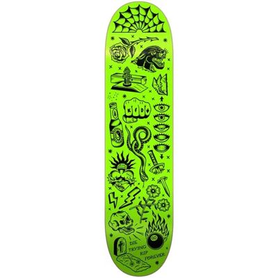 KFD Premium Wallpaper Skateboard Deck - 8.25" Flash Green KFD Premium Wallpaper Skateboard Deck - 8.25" Flash Green