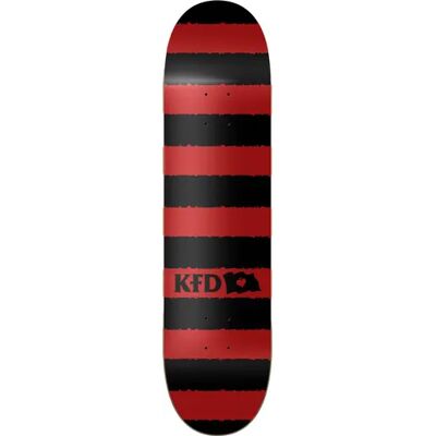 KFD Stripes Skateboard Deck (Red) - Red;Black - Size: 7.825" KFD Stripes Skateboard Deck (Red) - Red;Black - Size: 7.825"