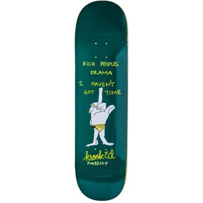 Krooked Mike Anderson Pro Skateboard Deck (Manderson Drama) - Green;Yellow;White - Size: 8.38" Krooked Mike Anderson Pro Skateboard Deck (Manderson Drama) - Green;Yellow;White - Size: 8.38"