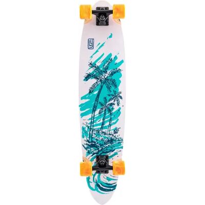 Landyachtz Dipper Complete Longboard (Postcard) - White;Teal;Orange - Size: 36" Landyachtz Dipper Complete Longboard (Postcard) - White;Teal;Orange - Size: 36"