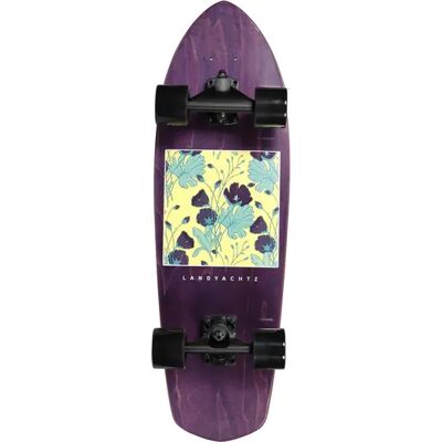 Landyachtz Pocket Knife Cruiser Skateboard (Botanical) - Purple;Yellow;Green - Size: 29.6" Landyachtz Pocket Knife Cruiser Skateboard (Botanical) - Purple;Yellow;Green - Size: 29.6"