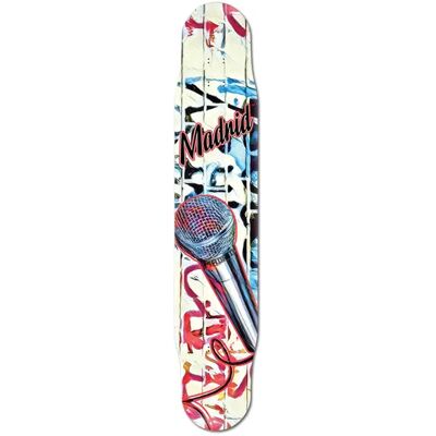 Madrid Fiberglass Longboard Deck (Mic) - White;Red Madrid Fiberglass Longboard Deck (Mic) - White;Red