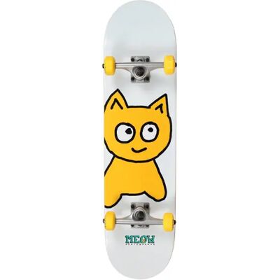 Meow Skateboards Meow Big Cat Complete Skateboard (White) - White;Yellow - Size: 8" Meow Skateboards Meow Big Cat Complete Skateboard (White) - White;Yellow - Size: 8"