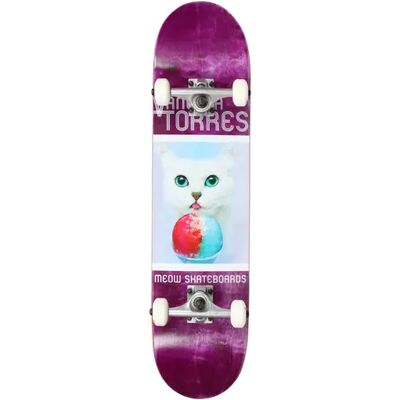 Meow Skateboards Meow Vanessa Torres Furreal Pro Complete Skateboard (Purple) - Purple;White - Size: 8" Meow Skateboards Meow Vanessa Torres Furreal Pro Complete Skateboard (Purple) - Purple;White - Size: 8"