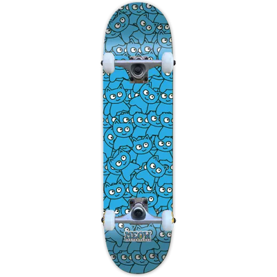 Meow Skateboards Meow Sticker Pile Complete Skateboard (Cyan) - Blue - Size: 8.25" Meow Skateboards Meow Sticker Pile Complete Skateboard (Cyan) - Blue - Size: 8.25"