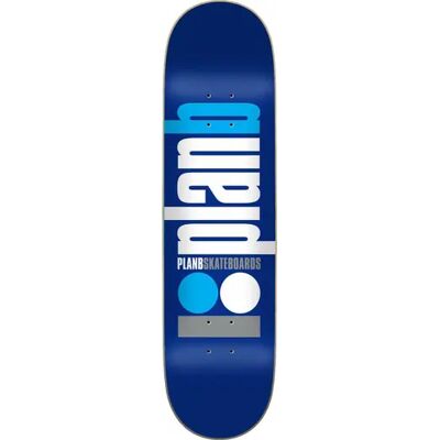 Plan B Classic Skateboard Deck (Blue) - Blue;White;Grey - Size: 8.375" Plan B Classic Skateboard Deck (Blue) - Blue;White;Grey - Size: 8.375"