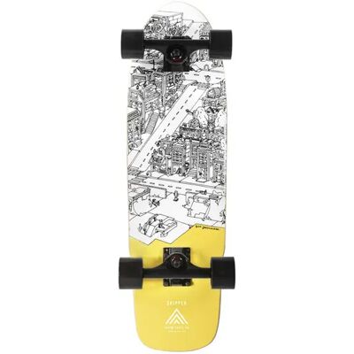 Prism Skipper Cruiser Skateboard (Ben Jundanian) - Yellow;White;Black - Size: 27.5" Prism Skipper Cruiser Skateboard (Ben Jundanian) - Yellow;White;Black - Size: 27.5"