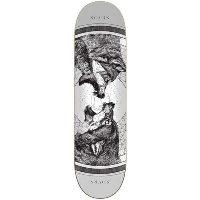 Sovrn Geri & Freki Skateboard Deck (Black) - Black;White;Grey - Size: 8" Sovrn Geri & Freki Skateboard Deck (Black) - Black;White;Grey - Size: 8"