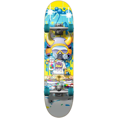 Speed Demons Tagger Soft Top Complete Skateboard (Yellow) - Yellow;Blue;Grey - Size: 6.5" Speed Demons Tagger Soft Top Complete Skateboard (Yellow) - Yellow;Blue;Grey - Size: 6.5"