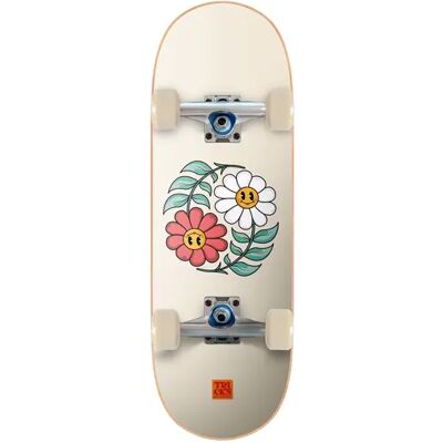 Tricks Yin Yang Flowers Soft Top Complete Skateboard (Grey) - Grey;White;Red - Size: 7.87" Tricks Yin Yang Flowers Soft Top Complete Skateboard (Grey) - Grey;White;Red - Size: 7.87"