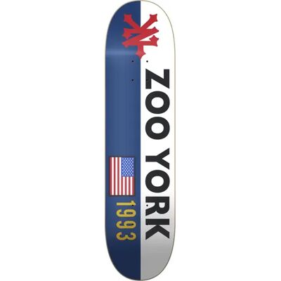 Zoo York Skateboard Deck (Sport) - Blue;White;Red - Size: 8" Zoo York Skateboard Deck (Sport) - Blue;White;Red - Size: 8"