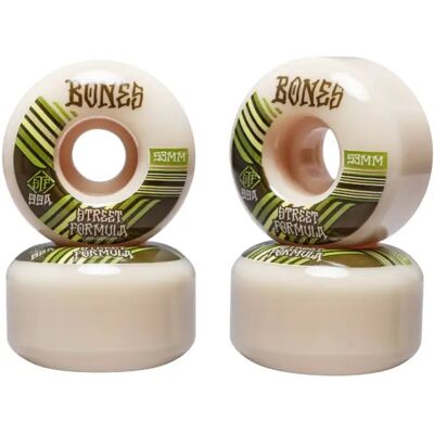 Bones V4 Wide 53mm Green Skateboard Wheels - Skateboard Wheels Bones V4 Wide 53mm Green Skateboard Wheels - Skateboard Wheels