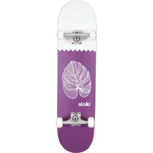 Aloiki Leaf Complete Skateboard (Purple)  - Purple;White - Size: 8