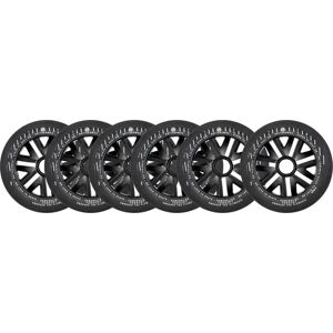 Powerslide Torrent Rain Inline Skate Wheels 6-Pack (125mm - Black)  - Black