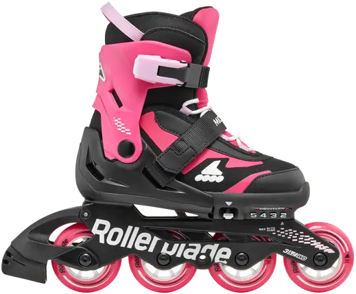 Rollerblade Microblade Black/Pink Kids Inline Skates (Pink) - Pink;Black - Size: 1-4 EU