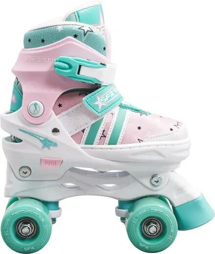 SFR Spectra Adjustable Kids Roller Skates (Pink) - Pink;Green;White - Size: 1-4 EU