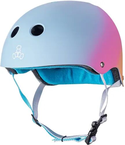 Triple Eight Certified Sweatsaver Skate Helmet (Sunset) - Teal;Pink;Orange - Size: Small