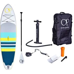 Ocean Pacific Malibu All Round 10'6 Inflatable Paddle Board (White/Grey/Yellow)  - White;Grey;Yellow