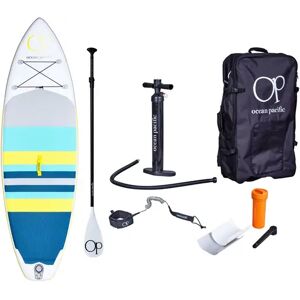 Ocean Pacific Sunset All Round 9'6 Inflatable Paddle Board (White/Grey/Yellow)  - White;Grey;Yellow