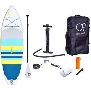 Ocean Pacific Sunset All Round 9'6 Inflatable Paddle Board (White/Grey/Yellow)  - White;Grey;Yellow