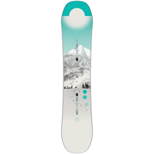 Burton Girls Feelgood Smalls Junior Snowboard (Blue) - Blue;White Burton Girls Feelgood Smalls Junior Snowboard (Blue) - Blue;White