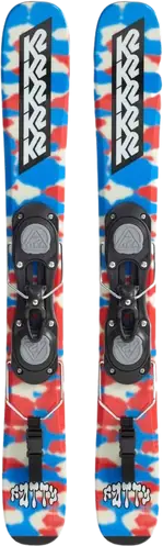 K2 Fatty Snowblades Twin Tip Skis (Red) - Red;Blue