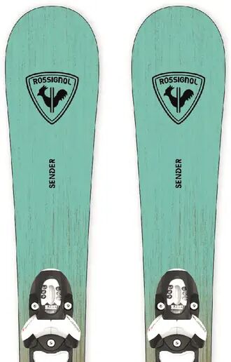 Rossignol Sender Kid + Team4 Bindings Kids Skis (Teal) - Teal;Orange;Black
